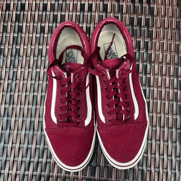 Vans Old Skool Low-Top Shoes in Maroon Red Size Men’s 10.5 - Picture 5 of 7